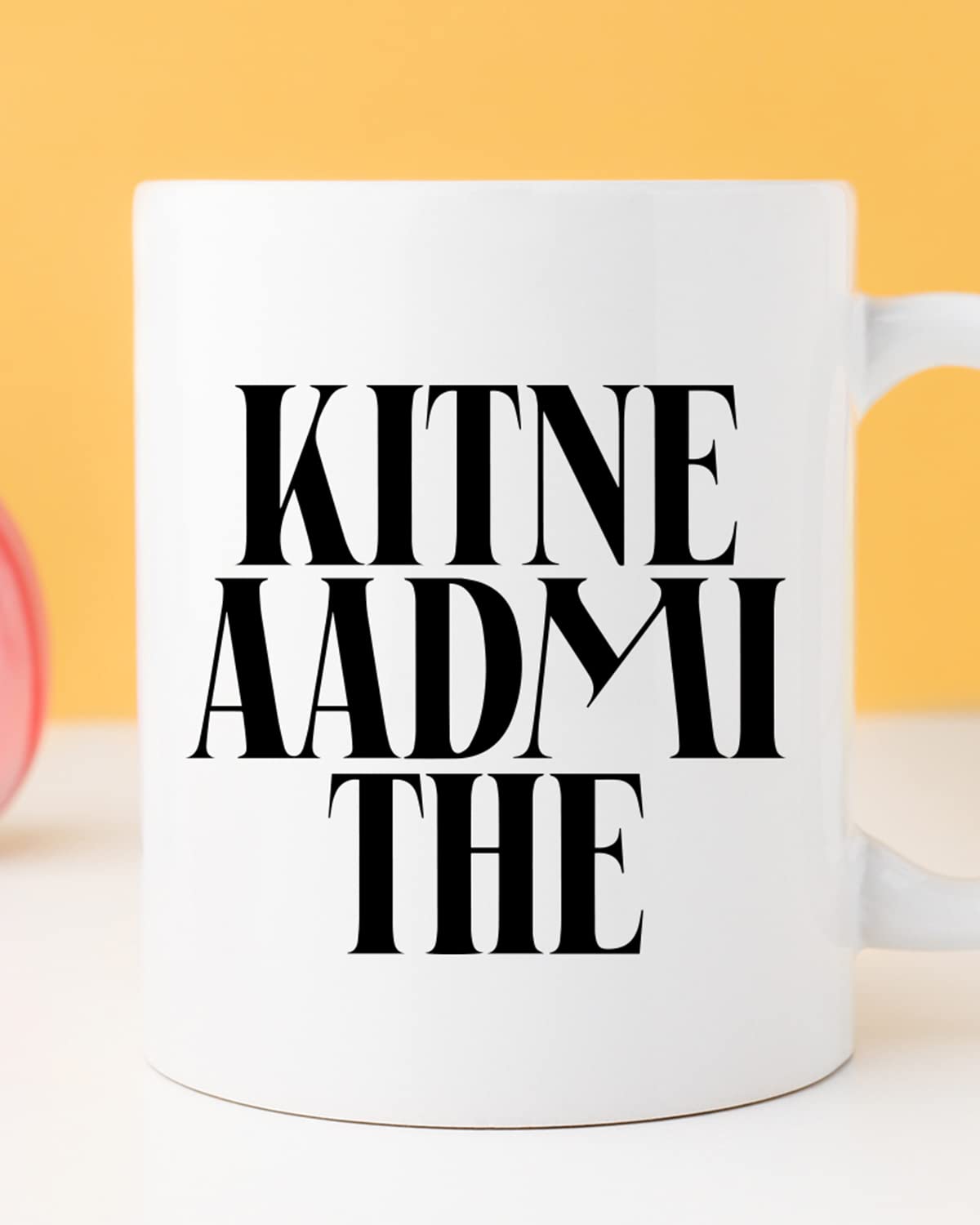 KITNE AADMI The Coffee Mug - Gift for Friend, Birthday Gift, Birthday Mug, Motivational Quotes Mug, Mugs with Funny & Funky Dialogues, Bollywood Mugs, Funny Mugs for Him & Her