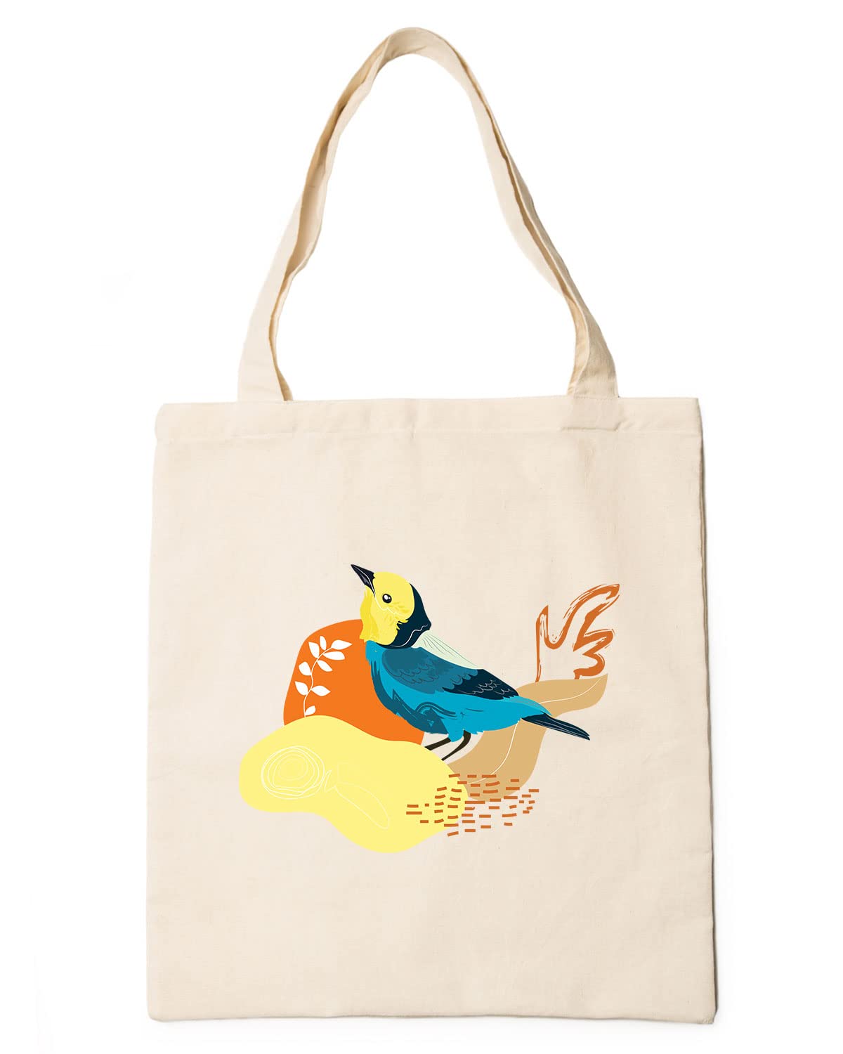 The Pink Magnet Quirky Bird Tote Bag - Canvas Tote Bag for Women | Printed Multipurpose Cotton Bags | Cute Hand Bag for Girls | Best for College, Travel, Grocery | Reusable Shopping Bag | Eco-Friendly Tote Bag