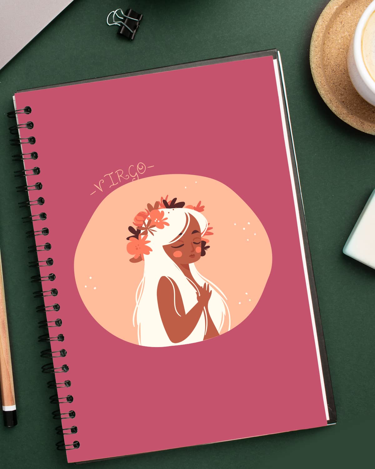 Virgo Illustrated Spiral Notebook