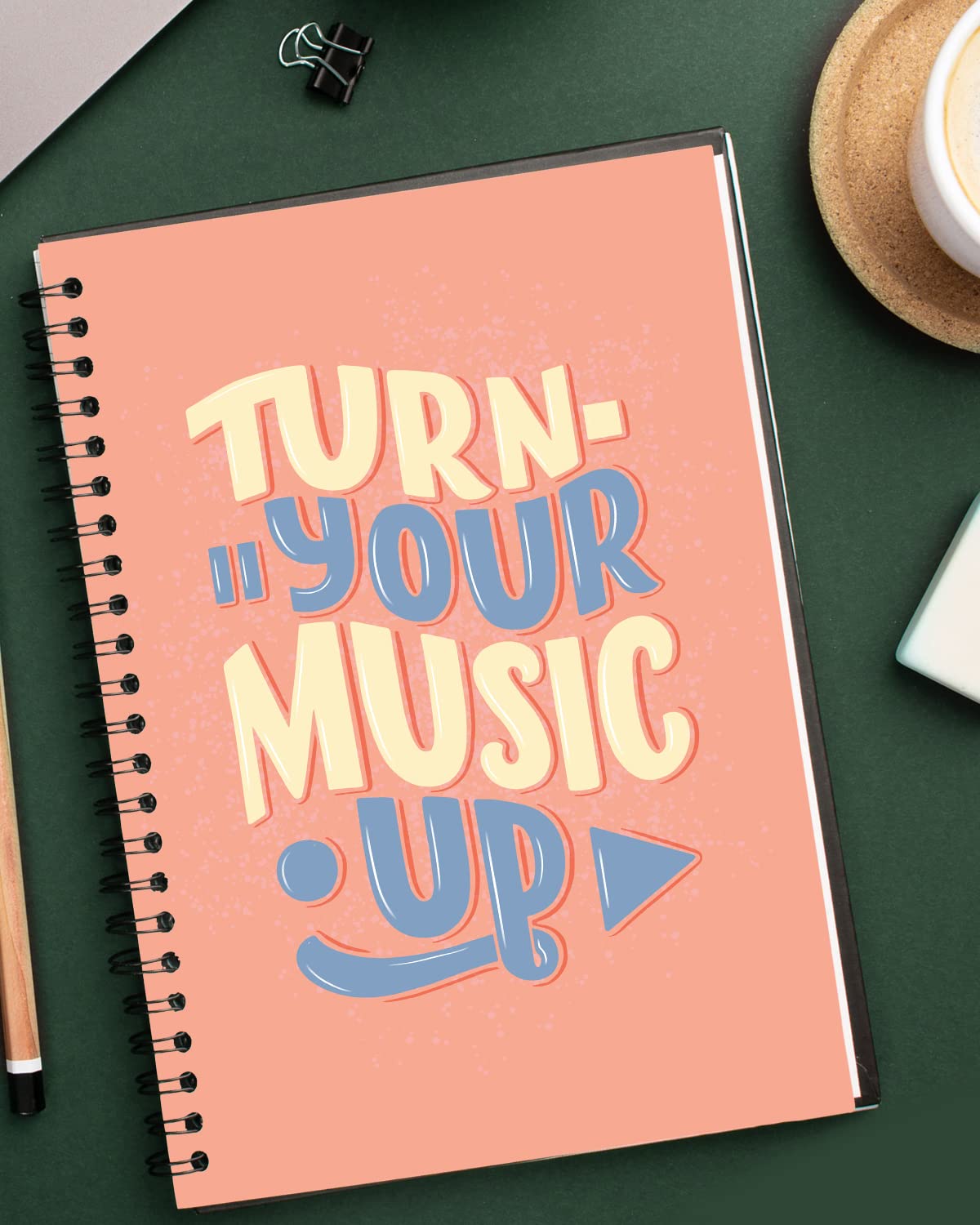 Turn Your Music Up Spiral Notebook